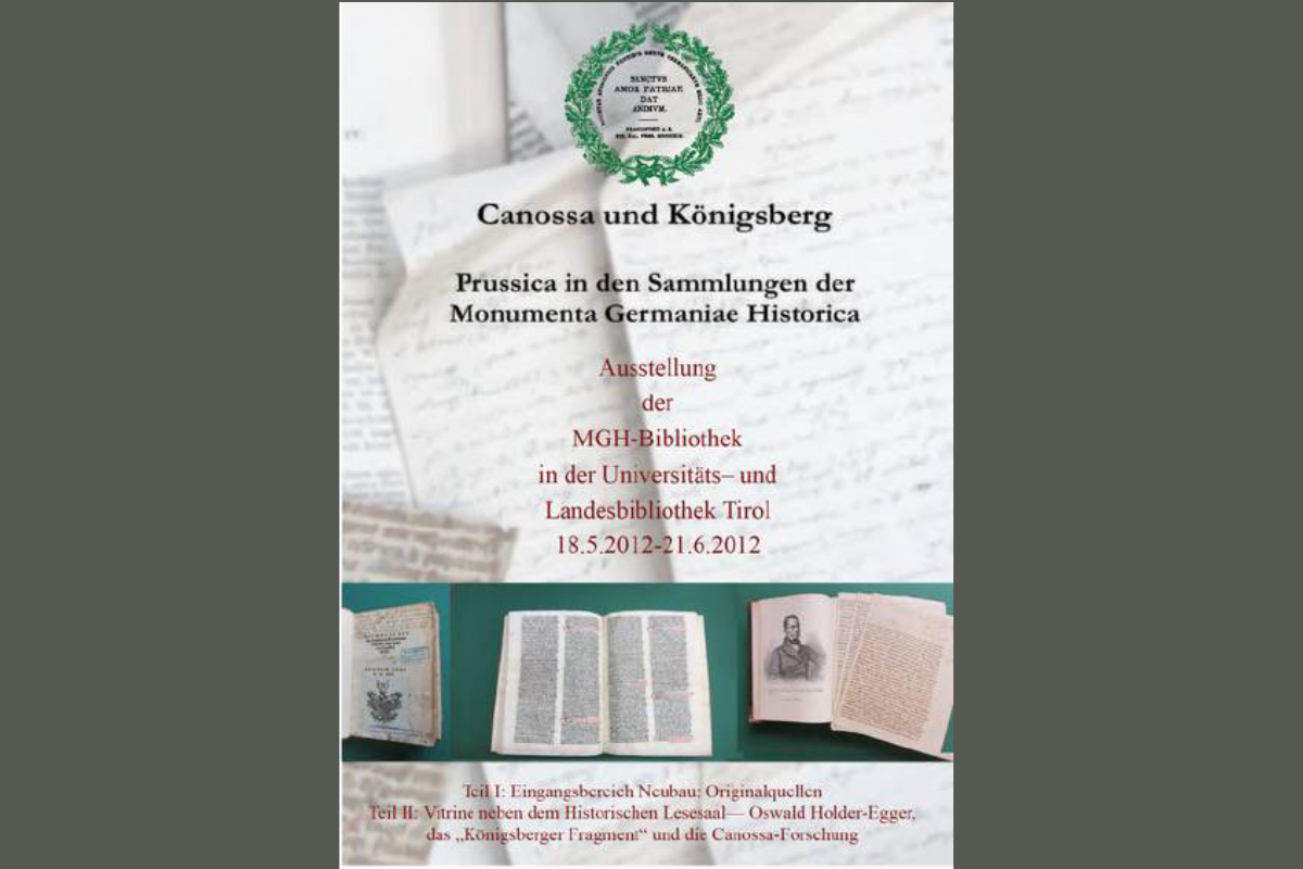 Nachlese zu "Canossa und Königsberg. Prussica in den Sammlungen der Monumenta Germaniae Historica"