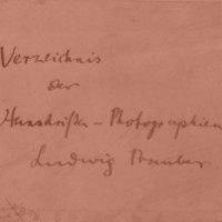 Ludwig Traube: Verzeichnis der Handschriften-Photographien