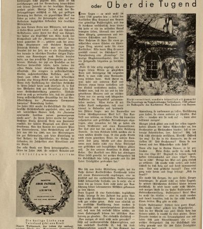The issue of the weekly paper "Die Woche" from 9.6.1934, article on the MGH 3. MGH-Archiv K 208